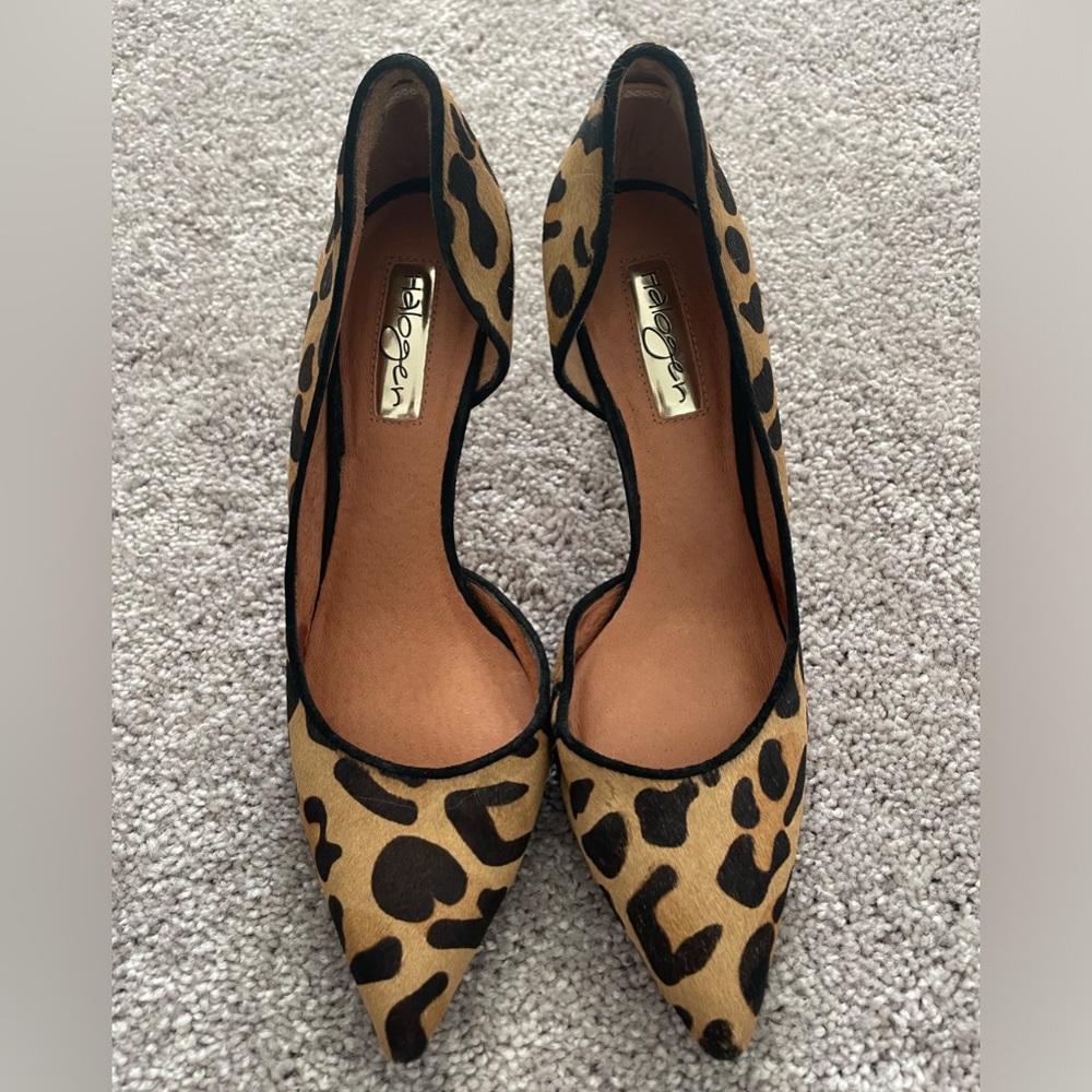 Leopard Calf-Hair D’Orsay Pointed Heels